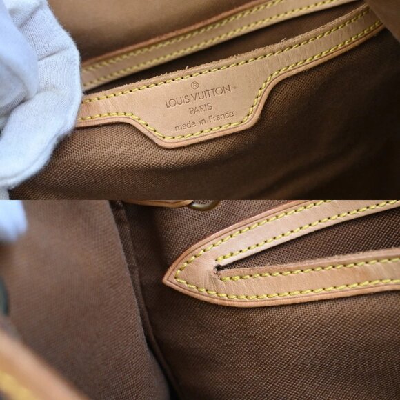 LOUIS VUITTON Montsouris GM Backpack Bag Monogram Leather Brown - Picture 13 of 14
